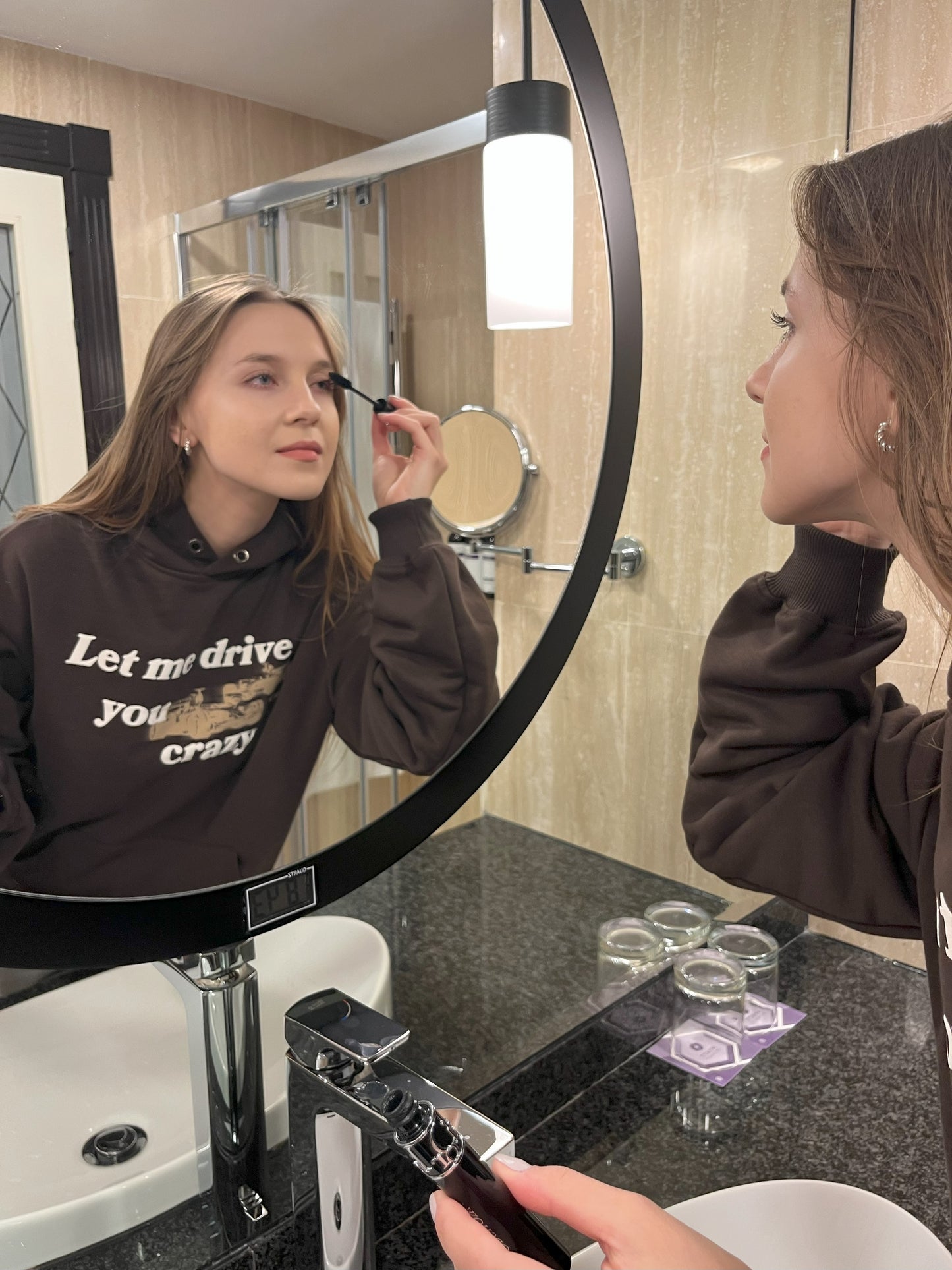 Driver Brown Boxy Hoodie